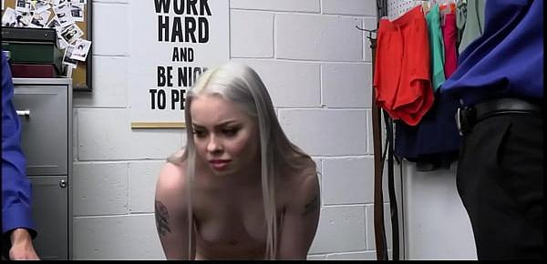 trendsPetite Blonde Teen Shoplifter Fucked By Dad And Son Officers